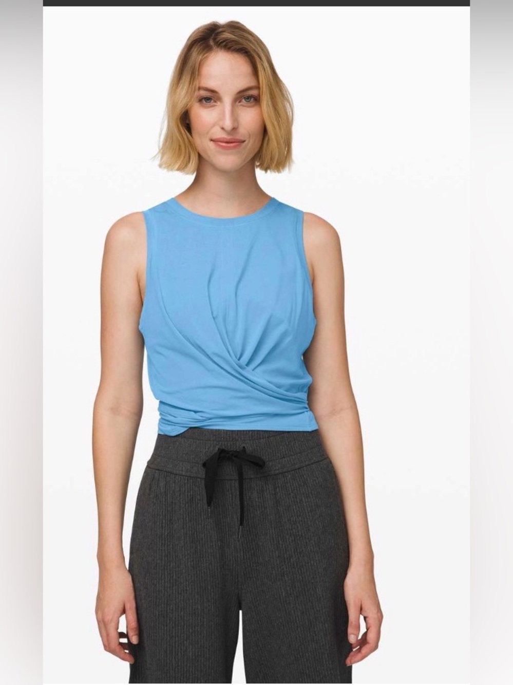 Lululemon Time to Restore Tank Top – Aqua Smoke – Size 4